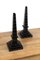 Ebonised Library Obelisks, Set of 2 3