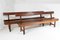 Long Antique English Oak Refectory Benches, Set of 2, Image 3