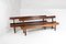 Long Antique English Oak Refectory Benches, Set of 2 1