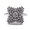 Vintage 18K White Gold Ring with Cut Diamond 1