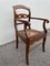 Vintage Walnut and Straw Armchair 4