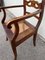 Vintage Walnut and Straw Armchair, Image 7