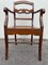Vintage Walnut and Straw Armchair, Image 1