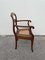 Fauteuil Vintage en Noyer et Paille 5