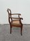 Vintage Walnut and Straw Armchair, Image 5