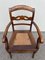 Vintage Walnut and Straw Armchair, Image 2