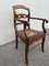 Vintage Walnut and Straw Armchair 6