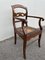 Vintage Walnut and Straw Armchair, Image 6