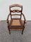 Vintage Walnut and Straw Armchair 3