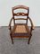 Vintage Walnut and Straw Armchair, Image 3