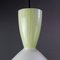 Italian Lamps in White and Green Glass, 1950s, Set of 2 6