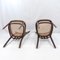 Sedie Mid-Century in paglia di Vienna, set di 4, Immagine 8
