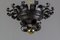 Lampada da soffitto vintage in ferro battuto di Josef Schmirler, Austria, Immagine 4