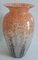 Vintage Ikora Vase aus Kristallglas in Orange, Weiß und Braun von WMF, 1930er 1