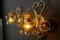 Wrought Iron and Glass Pendant Light & Sconces, Set of 3 7