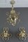 Wrought Iron and Glass Pendant Light & Sconces, Set of 3 19