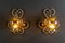 Wrought Iron and Glass Pendant Light & Sconces, Set of 3 8
