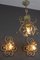 Wrought Iron and Glass Pendant Light & Sconces, Set of 3 15