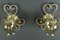 Wrought Iron and Glass Pendant Light & Sconces, Set of 3 10
