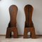 Mid-Century Italian Dining Chairs by Mario Ceroli for Poltronova, Set of 2, Image 1