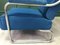 Vintage Industrial Metal Blue Chair Armchair 7