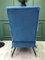 Industrieller Vintage Metall Stuhl in Blau 9