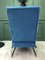 Vintage Industrial Metal Blue Chair Armchair, Image 9