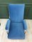 Vintage Industrial Metal Blue Chair Armchair 2