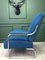 Fauteuil Vintage Industriel en Métal Bleu 10