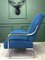 Industrieller Vintage Metall Stuhl in Blau 10