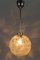 Mid-Century Modern Glass & Chrome Pendant Light 3