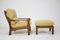 Mid-Century Armchair with Footstool, 1960s, Set of 2 15