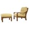 Mid-Century Armchair with Footstool, 1960s, Set of 2 1