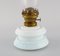 Antique Petroleum Burner and Lamp in Mouth-Blown Opal Art Glass, 1900s, Set of 2 6