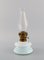 Antique Petroleum Burner and Lamp in Mouth-Blown Opal Art Glass, 1900s, Set of 2 5