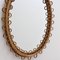 Mid-Century Italian Oval-Shaped Rattan Wall Mirror, 1960s 4