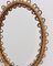 Mid-Century Italian Oval-Shaped Rattan Wall Mirror, 1960s 6