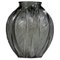 Vaso grande in vetro grigio di Verlys, anni '40, Immagine 1