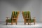 Solid Oak Grand Repos Armchairs by Guillerme and Chambron, Set of 2 14