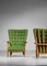 Solid Oak Grand Repos Armchairs by Guillerme and Chambron, Set of 2 15