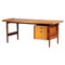 Large Scandinavian Single Pedestal Desk by Arne Vodder 1