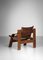 Leather and Curved Plywood Armchair, 1950s, Image 10