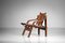 Leather and Curved Plywood Armchair, 1950s, Image 5