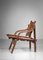 Leather and Curved Plywood Armchair, 1950s, Image 6