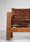 Leather and Curved Plywood Armchair, 1950s, Image 7