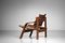 Leather and Curved Plywood Armchair, 1950s 8