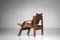 Leather and Curved Plywood Armchair, 1950s, Image 8