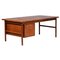 Large Danish Teak Desk with Pedestal 1