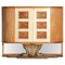 Large Italian Wood Parchment Furniture by Osvaldo Borsani, 1940s 1