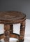 60s African Carved Wooden Gueridon Sofa End Side Table, E557 7